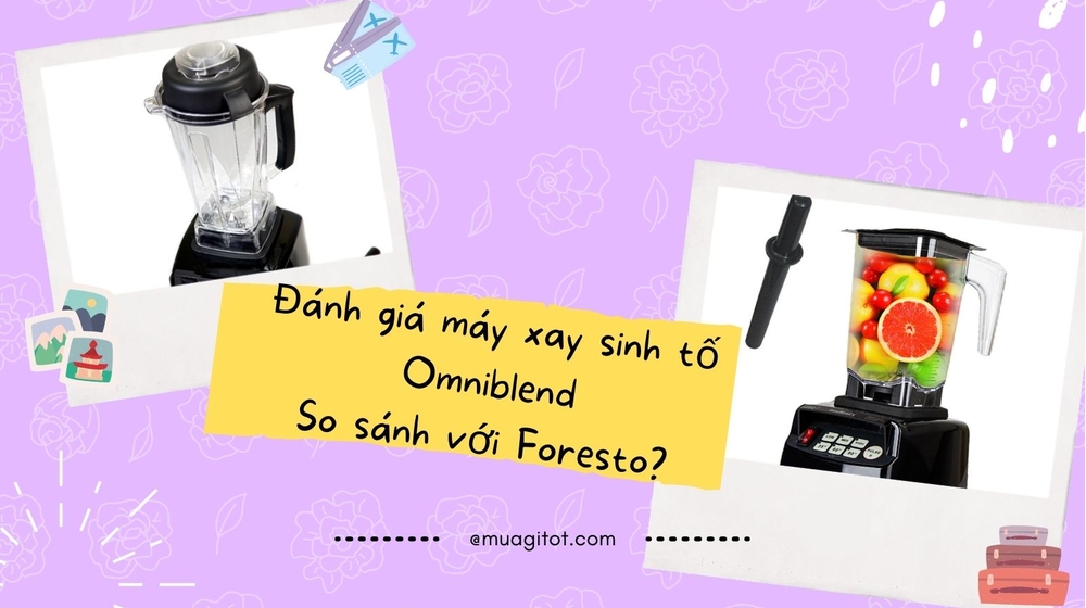 Đánh giá máy xay sinh tố Omniblend, so sánh với Foresto?