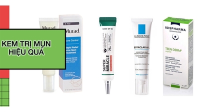 TOP 10 gel trị mụn, kem trị mụn hiệu quả nhất giá chỉ từ 100K