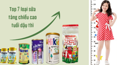 TOP 7 loại sữa tăng chiều cao tuổi dậy thì hiệu quả