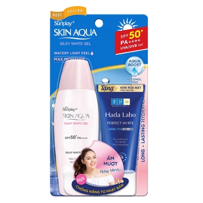 Kem chống nắng Sunplay Skin Aqua Silky White Gel