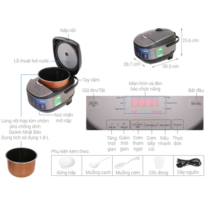 Nồi cơm điện cao tần Sunhouse Mama SHD8955