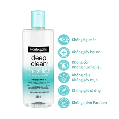 Nước tẩy trang Neutrogena Deep Clean Micellar Purifying Water