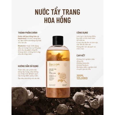 Nước tẩy trang Hoa hồng Cocoon