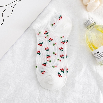 Tất nữ cố ngắn dễ thương họa tiết xinh xắn phong cách Hàn Quốc