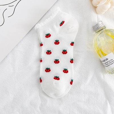 Tất nữ cố ngắn dễ thương họa tiết xinh xắn phong cách Hàn Quốc