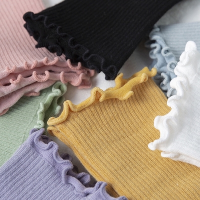 Tất nhún cổ bèo nữ Hàn Quốc phong cách Vintage