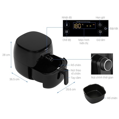 Nồi chiên không dầu Philips HD9745