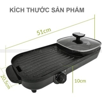 Bếp lẩu nướng đa năng 2 trong 1 Cát Á
