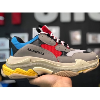 Giày Balenciaga Triple S Grey Red Blue