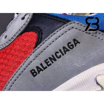 Giày Balenciaga Triple S Grey Red Blue