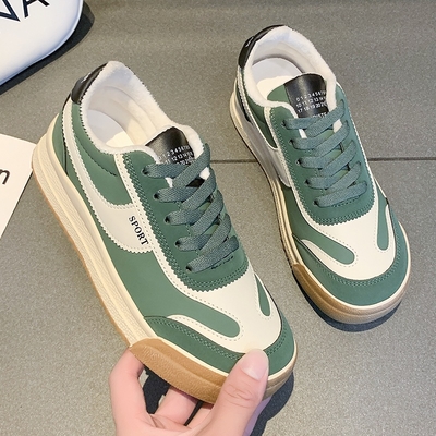 Giày thể thao Canvas đế bằng buộc dây