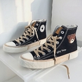 Giày thể thao Canvas cổ cao hình gấu