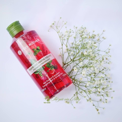 Gel tắm mâm xôi đỏ và lá bạc hà Yves Rocher