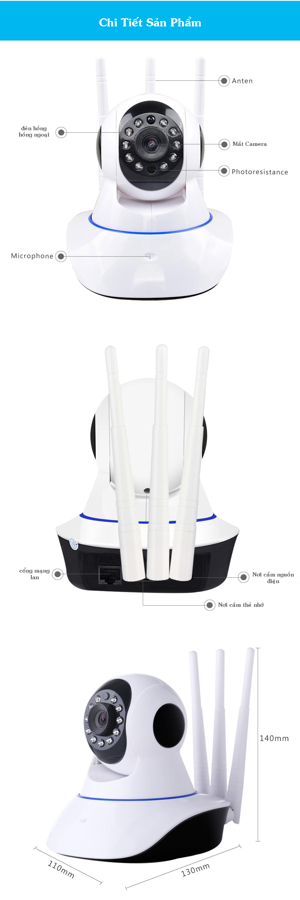 Camera giám sát Yoosee 3 Râu