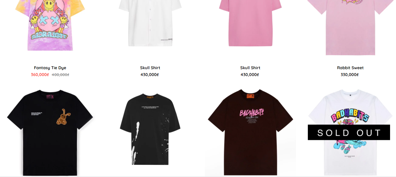 Bad habits local brand