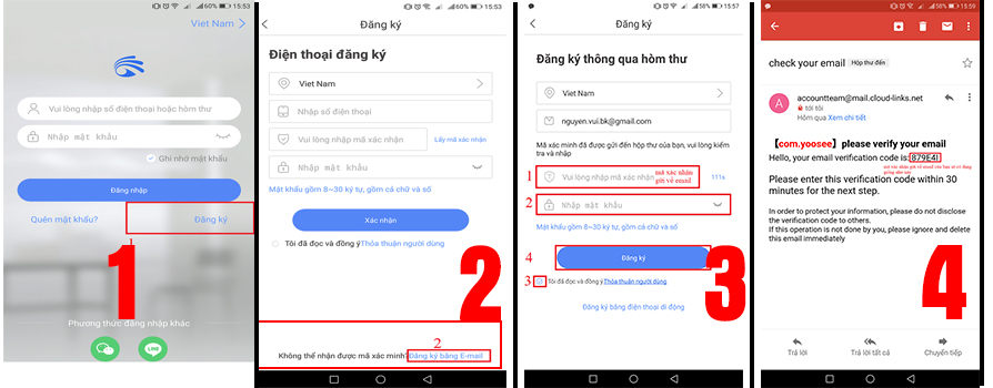 review camera Yoosee 4 râu 3.0 Mpx Full HD 1080p ngoài trời