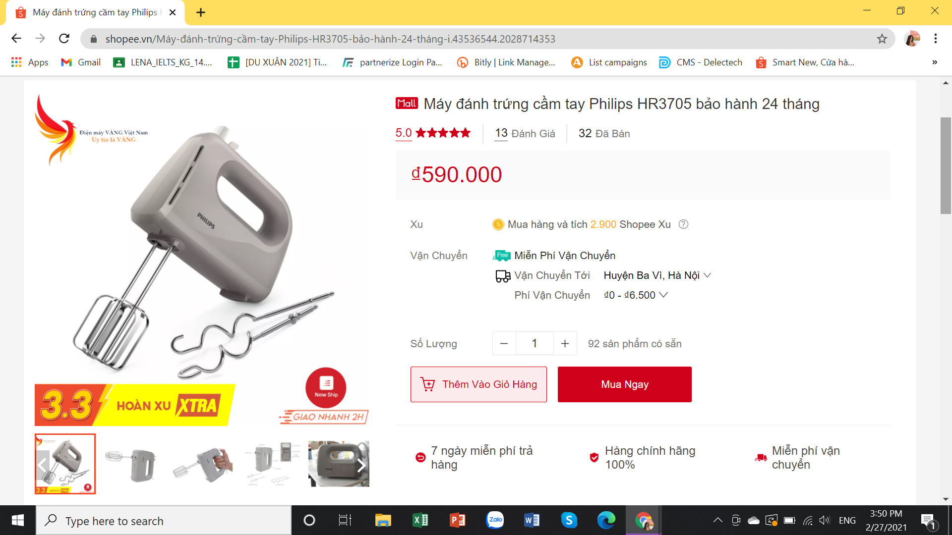 máy đánh trứng cầm tay Phillips