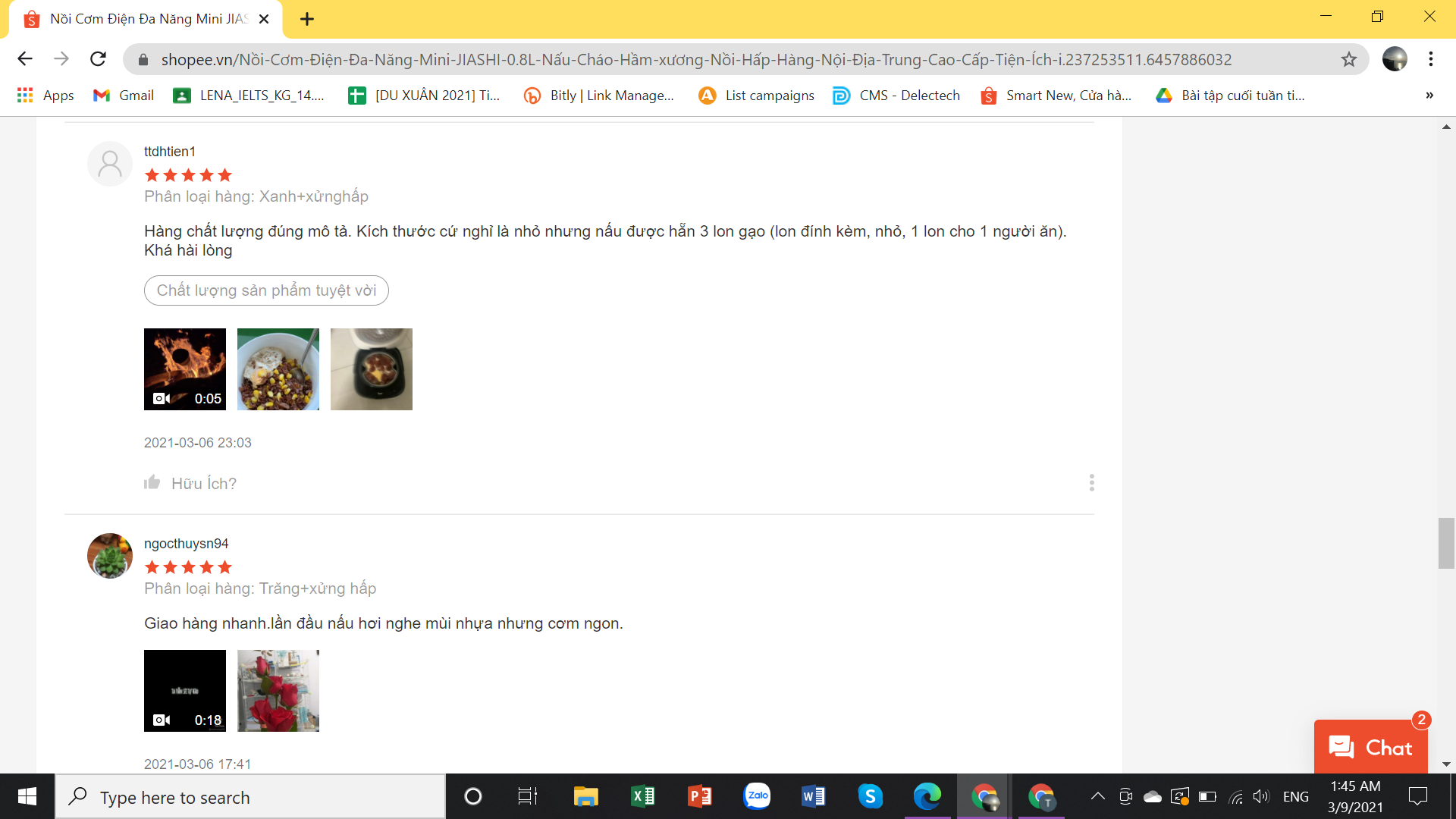 feedback nồi cơm điện jiashi