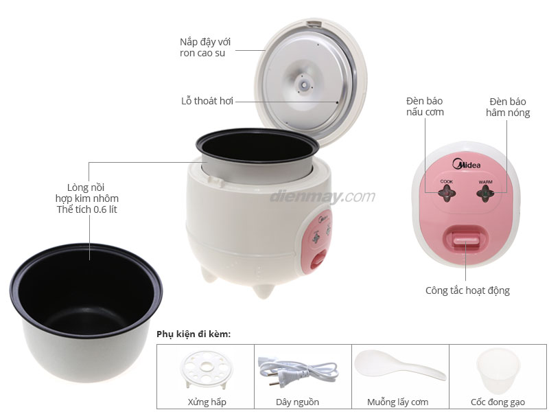 Nồi cơm điện Midea MR-CM06SA