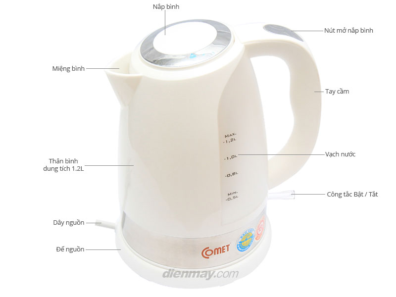 Ấm siêu tốc Comet CM8222