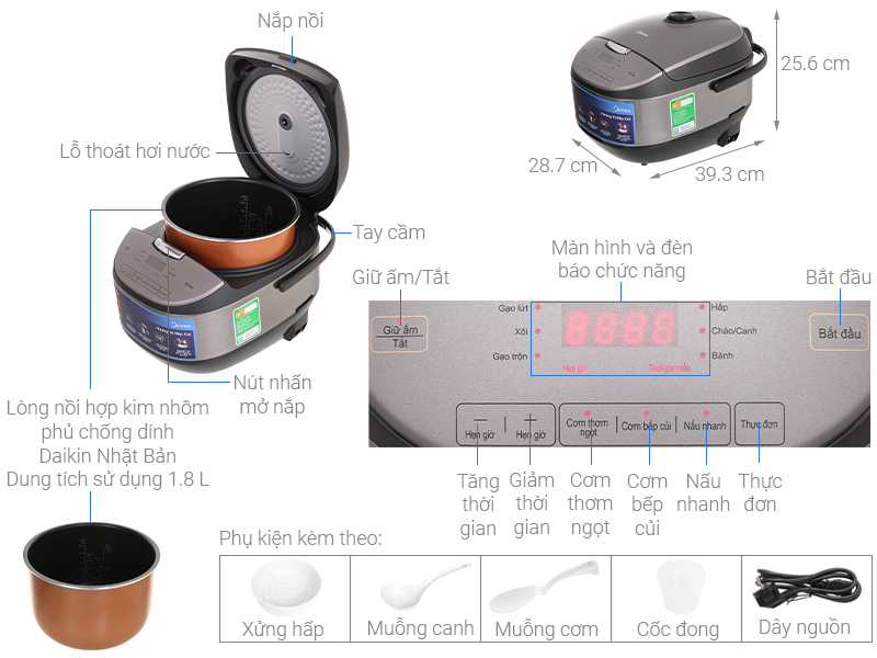 Nồi cơm điện cao tần Sunhouse Mama SHD8955