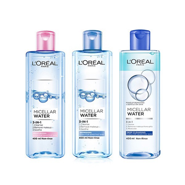 Nước tẩy trang tốt nhất L’OREAL PARIS 3-IN-1 MICELLAR WATER