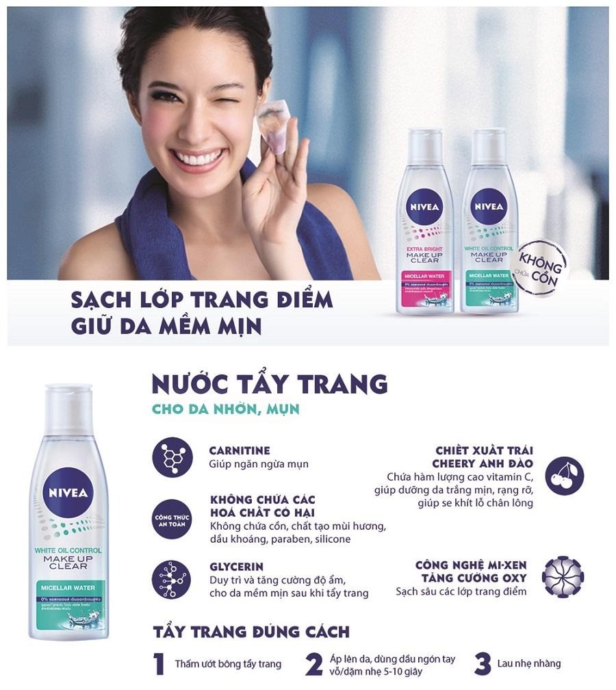 review nước tẩy trang nivea