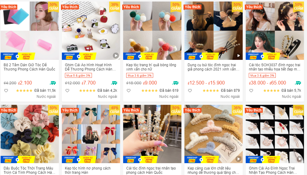 shop phụ kiện dễ thương