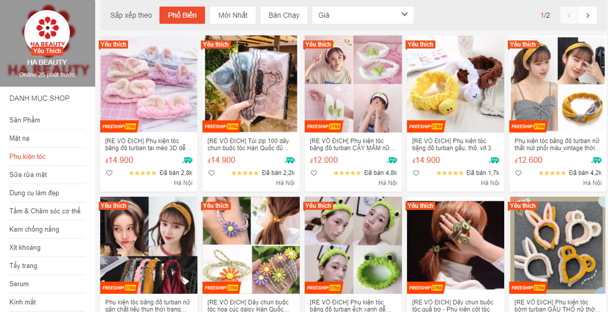 shop phụ kiện dễ thương