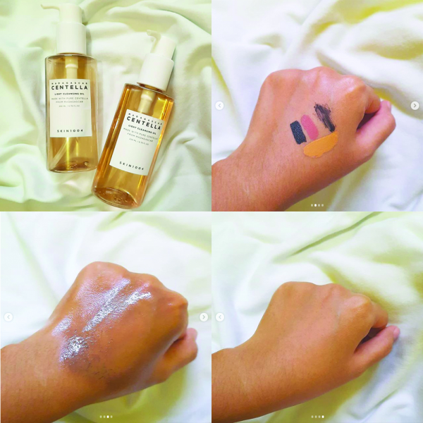 review dầu tẩy trang skin1004