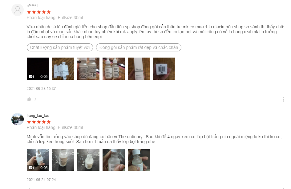 shop bán đồ skincare uy tín trên shopee