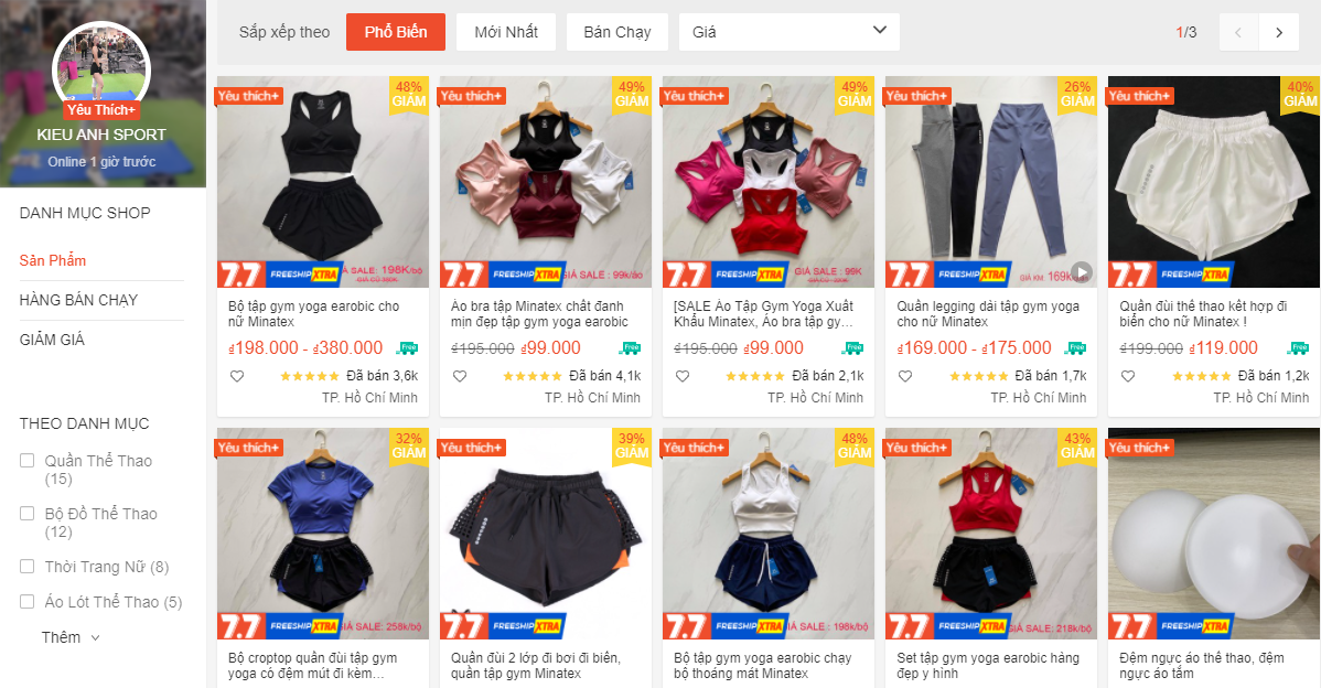 mua quần áo tập gym