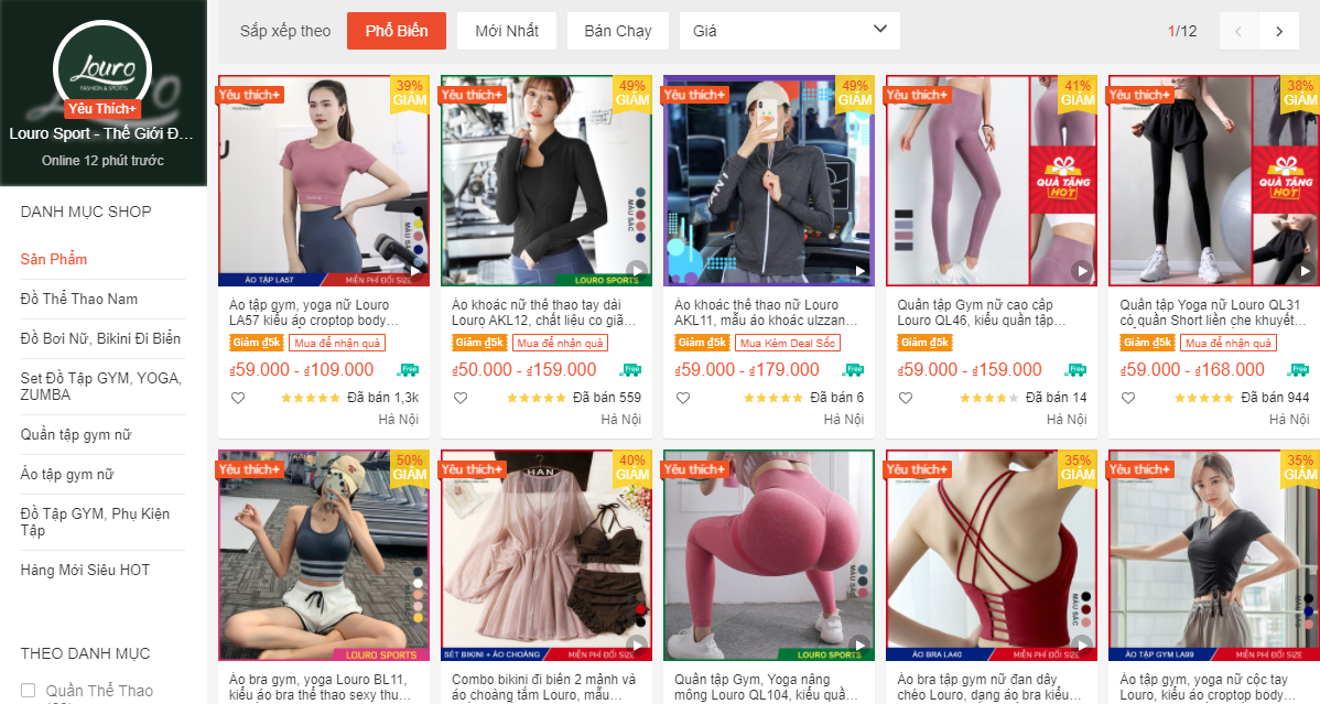 mua quần áo tập gym