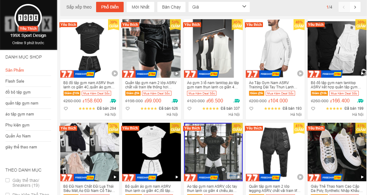 mua quần áo tập gym