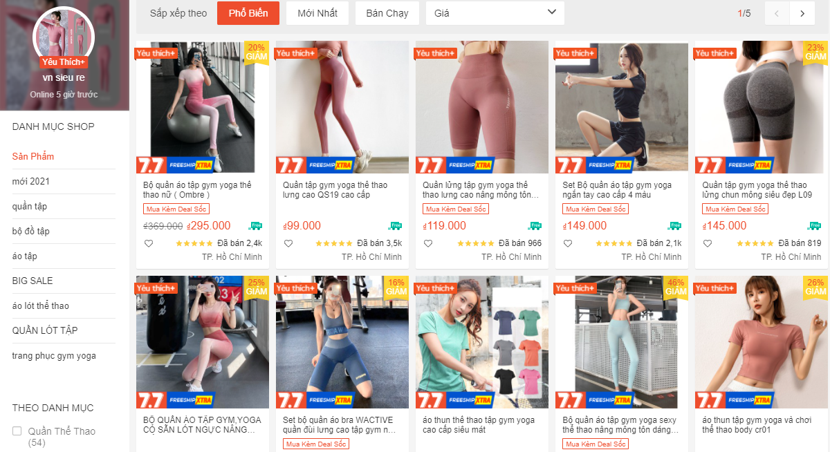 mua quần áo tập gym