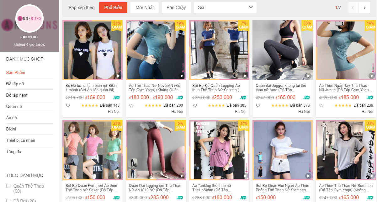 mua quần áo tập gym