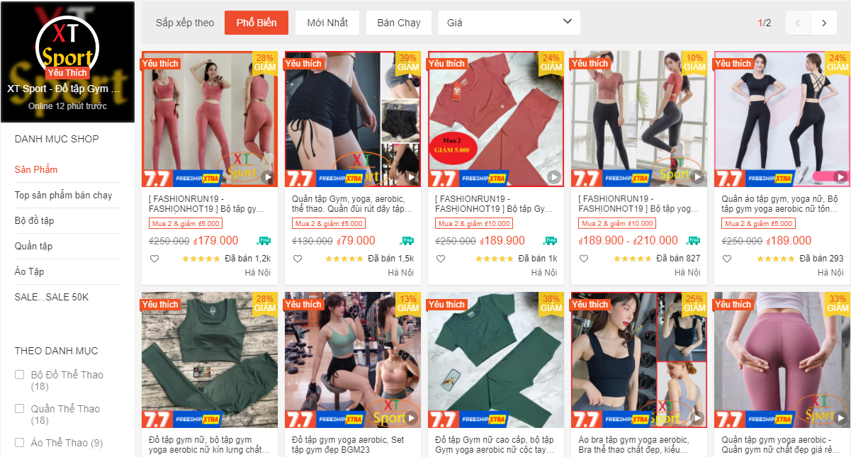 mua quần áo tập gym