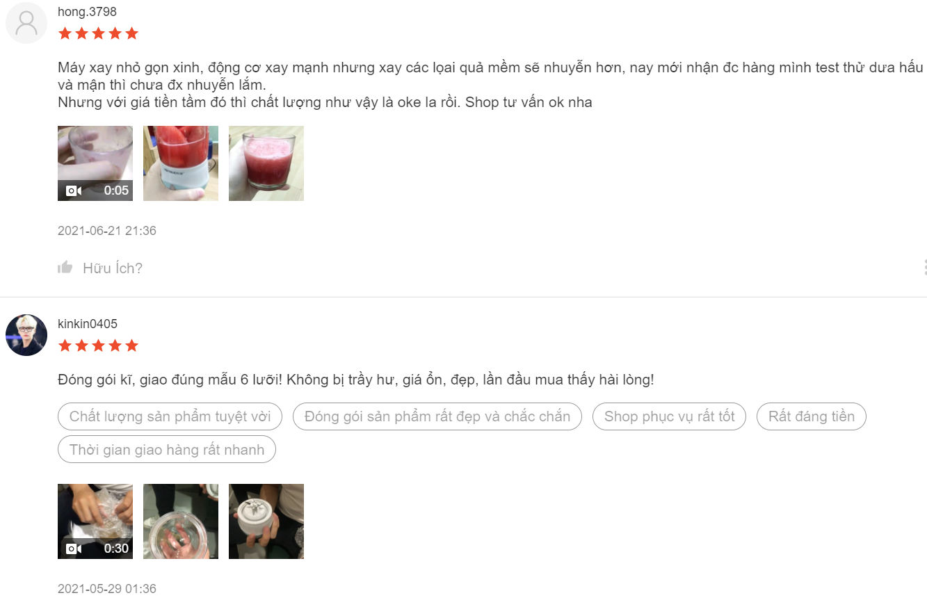 review máy xay sinh tố honguo