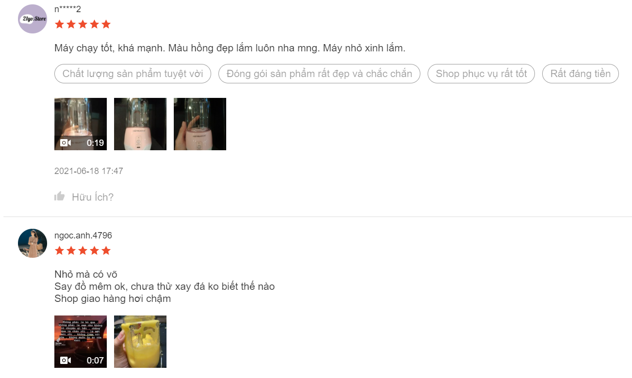 review máy xay sinh tố honguo