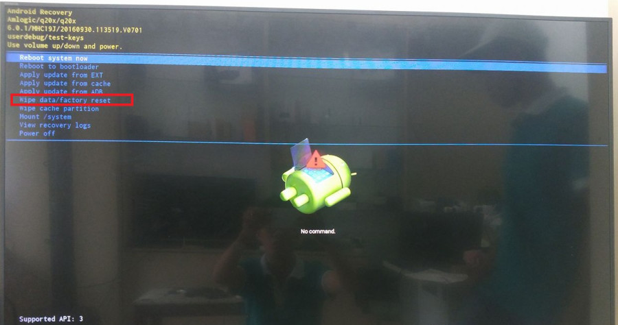 Android TV Box S6 bị treo logo