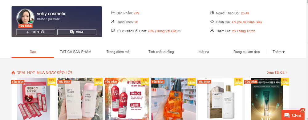 shop mỹ phẩm xách tay uy tín