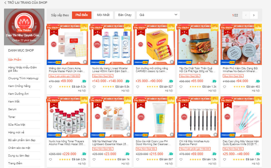 shop mỹ phẩm xách tay uy tín