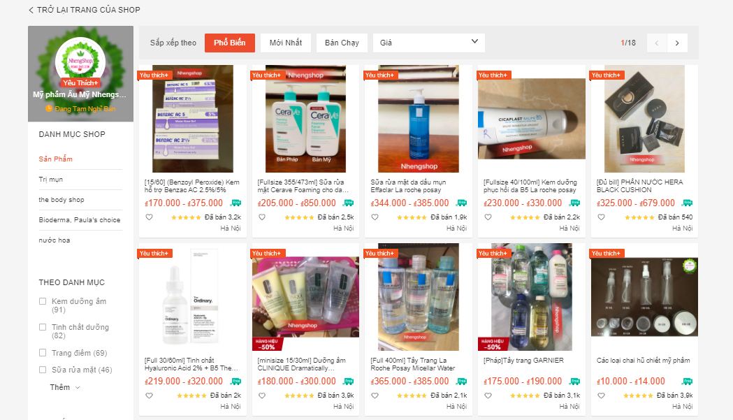 shop mỹ phẩm xách tay uy tín