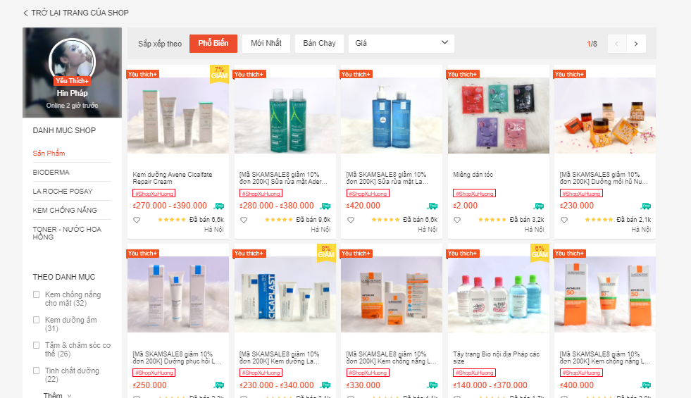 shop mỹ phẩm xách tay uy tín