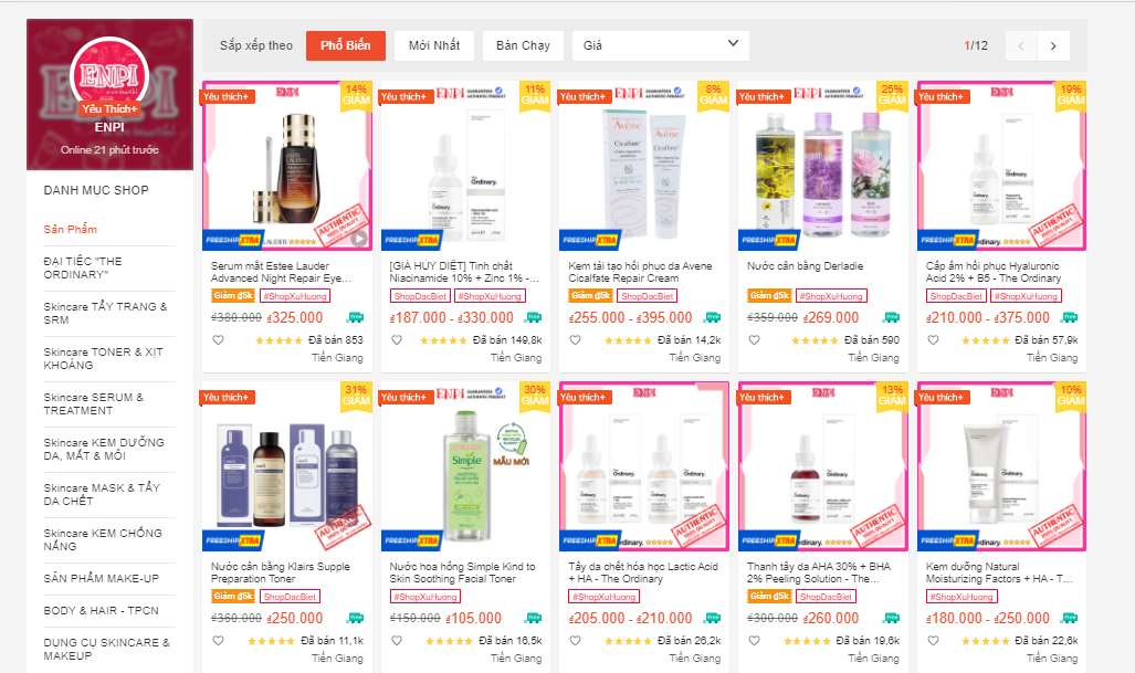 shop mỹ phẩm xách tay uy tín