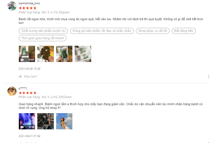 Shop bán đồ ăn vặt healthy