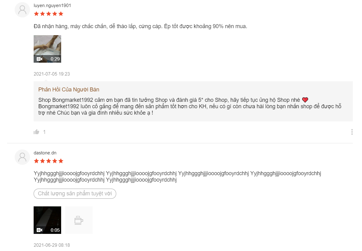review máy ép chậm miui