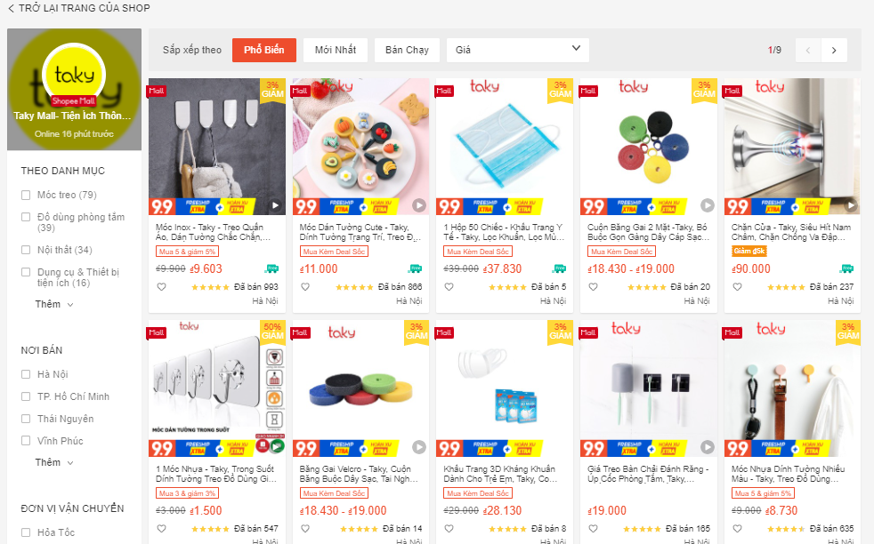 cửa hàng bán đồ gia dụng tại hà nội