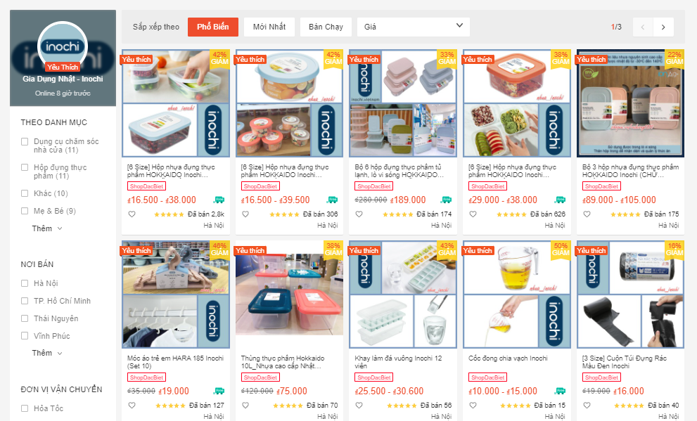 cửa hàng bán đồ gia dụng tại hà nội