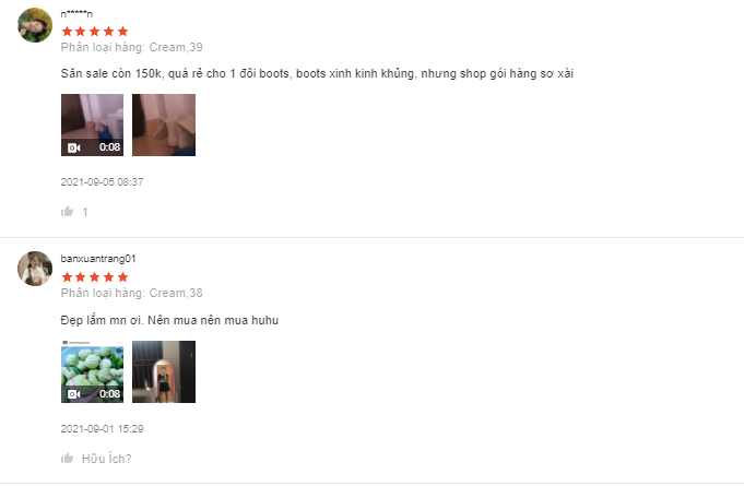 shop bán boot nữ đẹp trên shopee